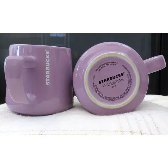 Starbucks 2018 Purple Mug with Hearts 12 oz. EUC - Picture 2 of 4